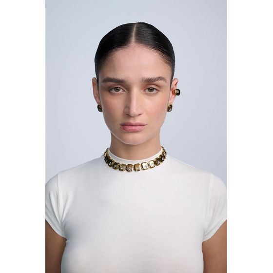 Choker Ponto Collab Renata Correa Ouro Vintage
